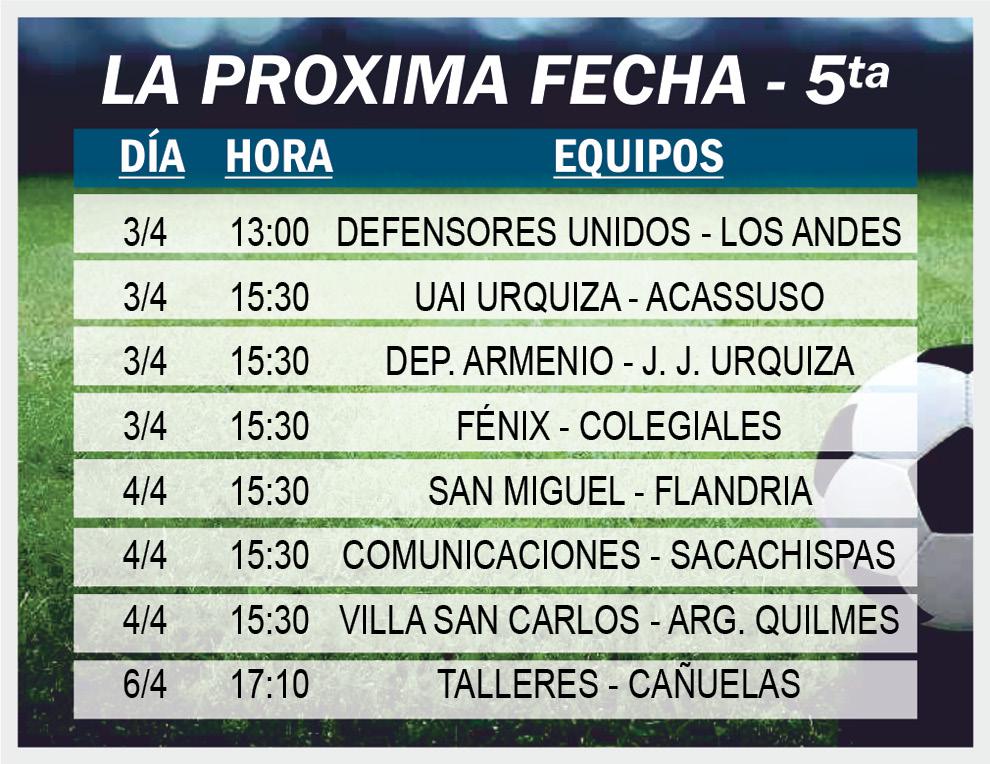futbol B 5ta fecha