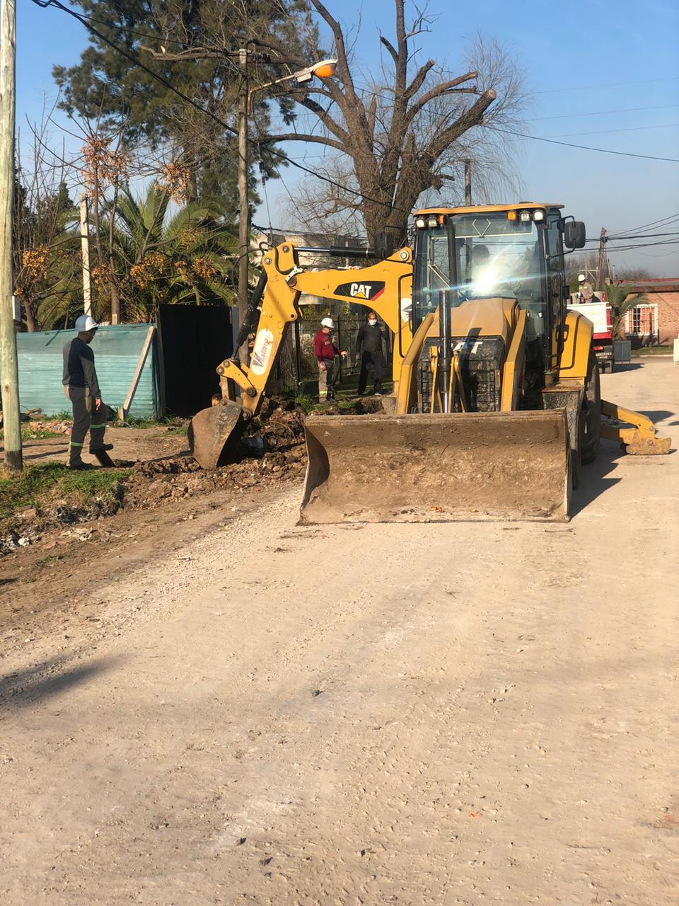 calle caida y zanjeo