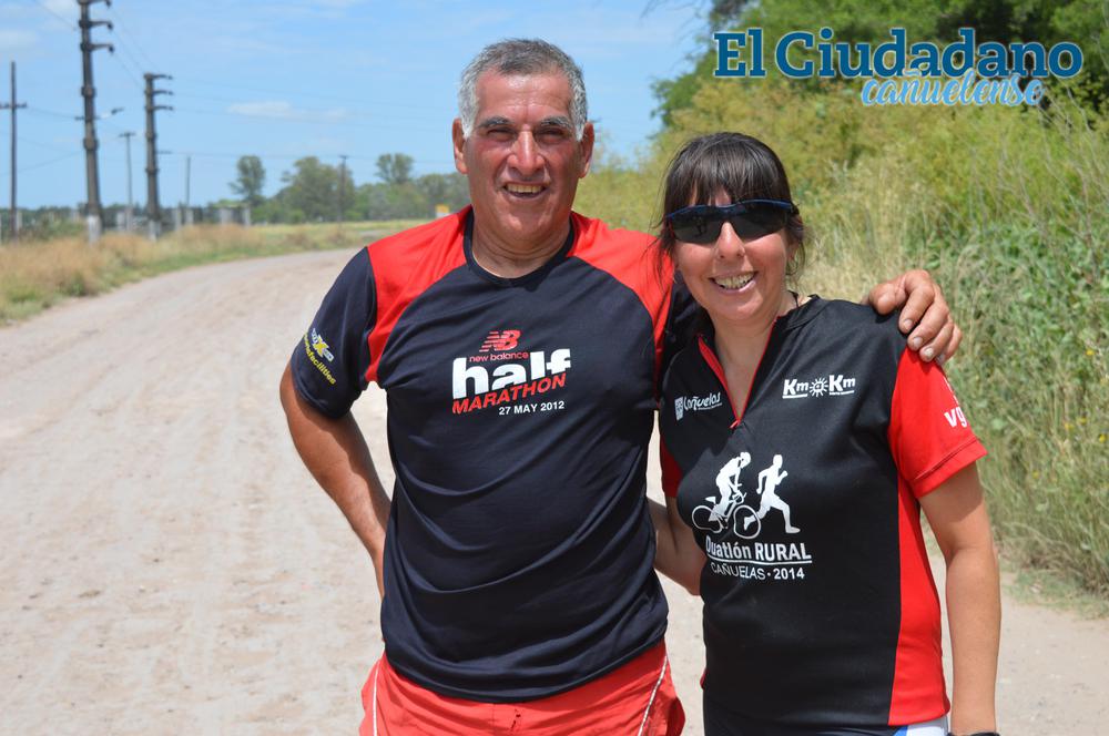 atletismo Ultima carrera antes del accidente con Liliana Aquilano en el duatlon local organizado por la peña la tuerca