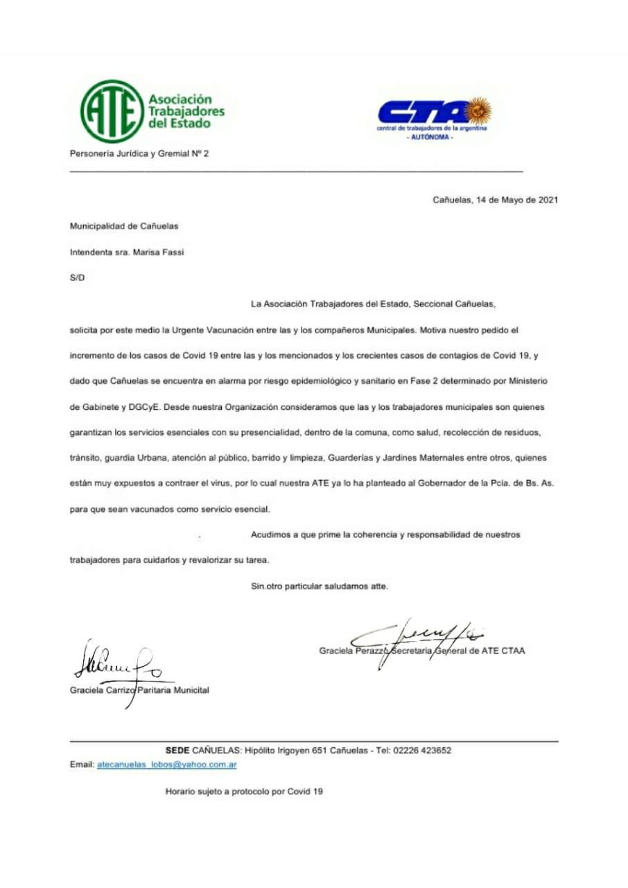 nota vacunación