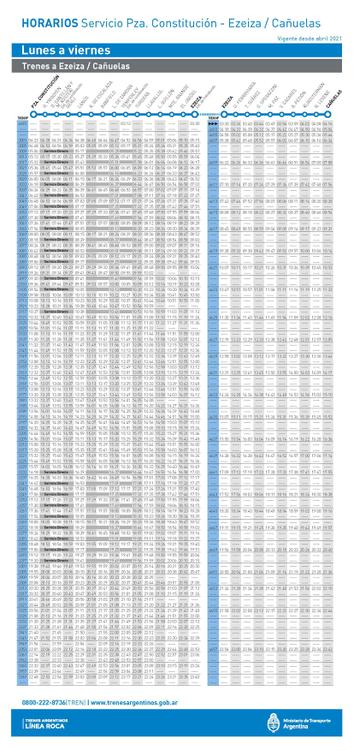 Horario Plaza Constitución - Ezeiza - Cañuelas 05 04 2021 F_Página_1