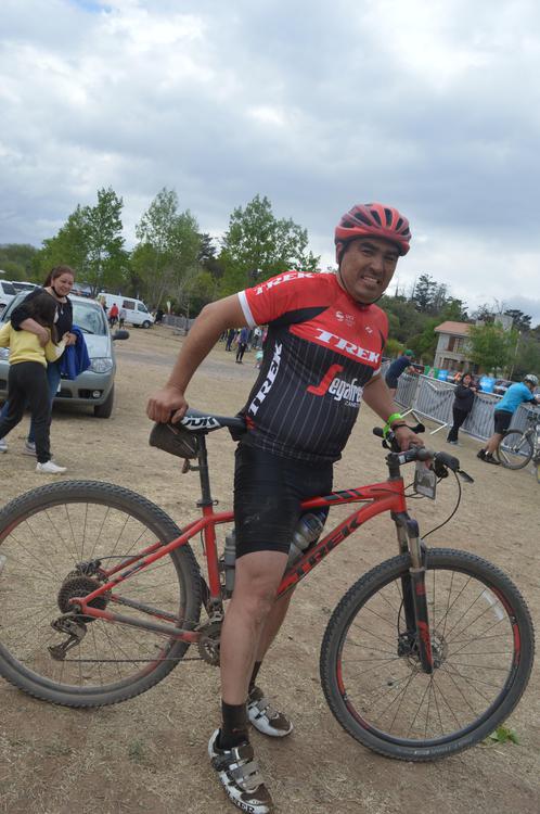 Mountain bike Pablo Rodriguez en su primer Rio Pinto