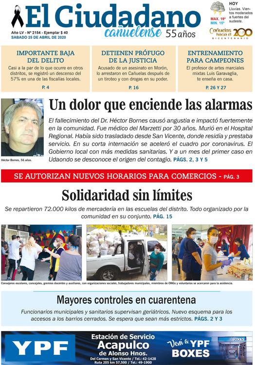 El Ciudadano Página 01 TAPA 2154