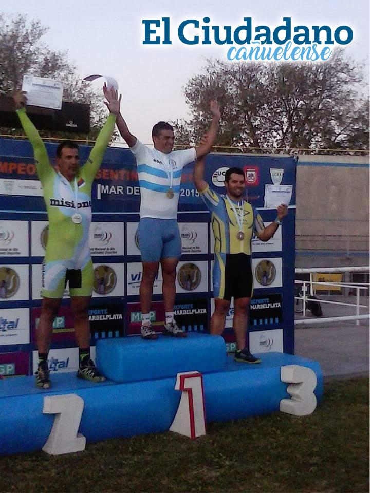 AUGE Bi campeón arg de pista en 750m mar del plata 2015