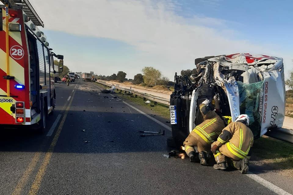vuelco autopista