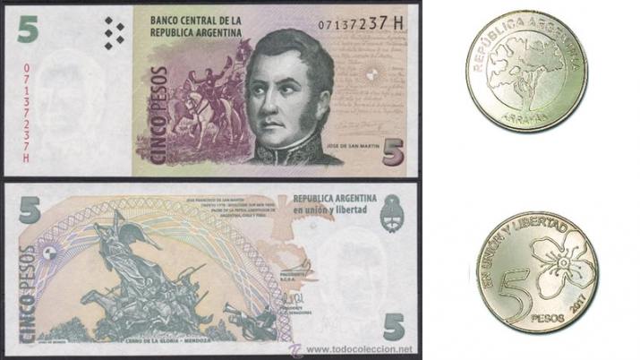 cinco pesos